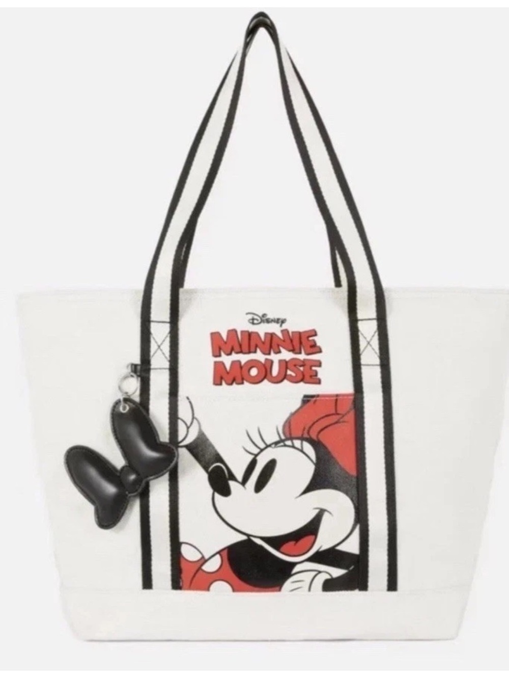 Disney Minnie Mouse Zip Top Shopper Tote Bag {17”x12”} *Primark*-NEW